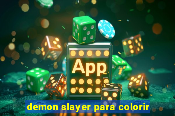 demon slayer para colorir